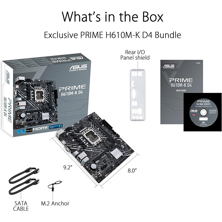 خرید مادربرد Asus Prime H610M-K - فرم M-ATX - چیپست Intel